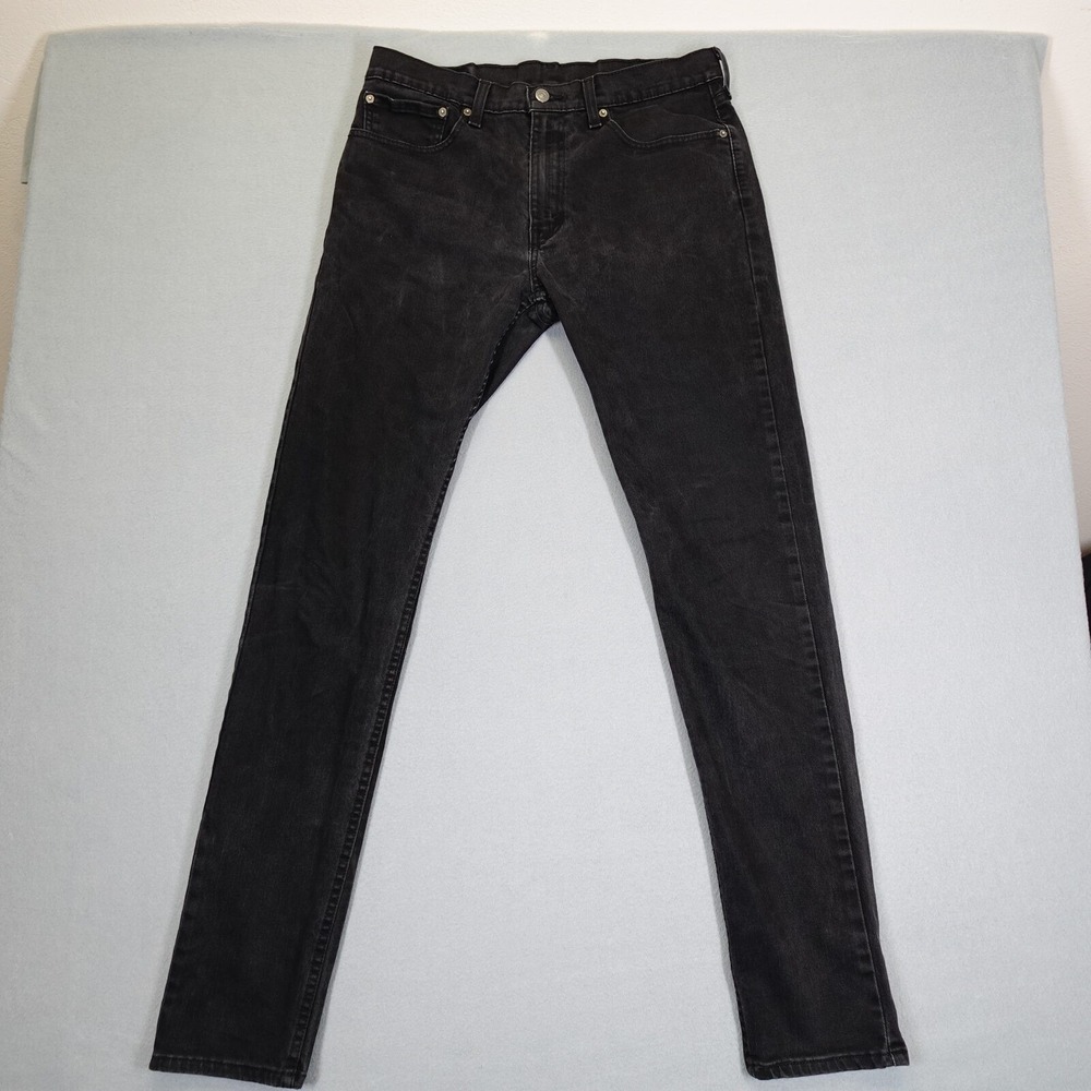 Levi's 512 Jeans Mens 34x36 Black Slim Taper Fit Denim Casual Everyday Pant